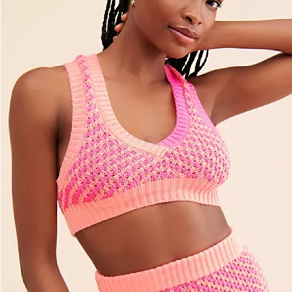 For Love and Lemons jacinda knit crop top